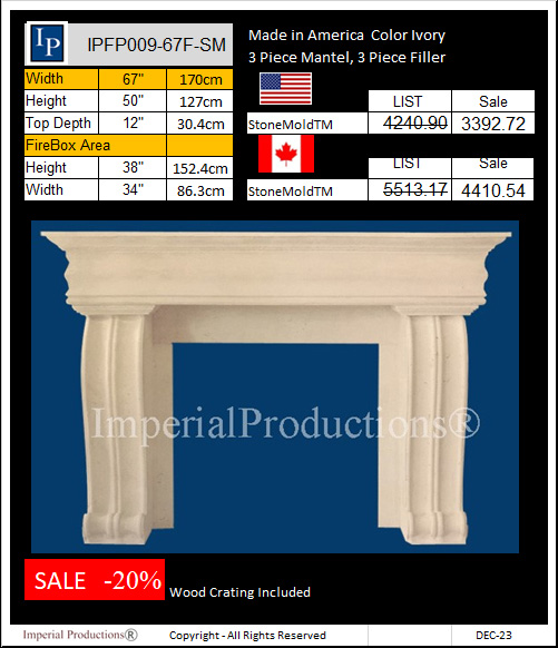 IPFP009-67F-SM Ionic Mantel with Filler