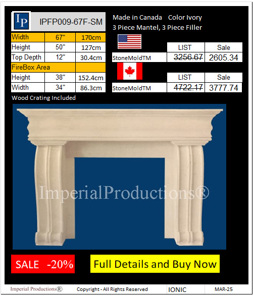 IPFP009-67F-SM Ionic Mantel with Filler